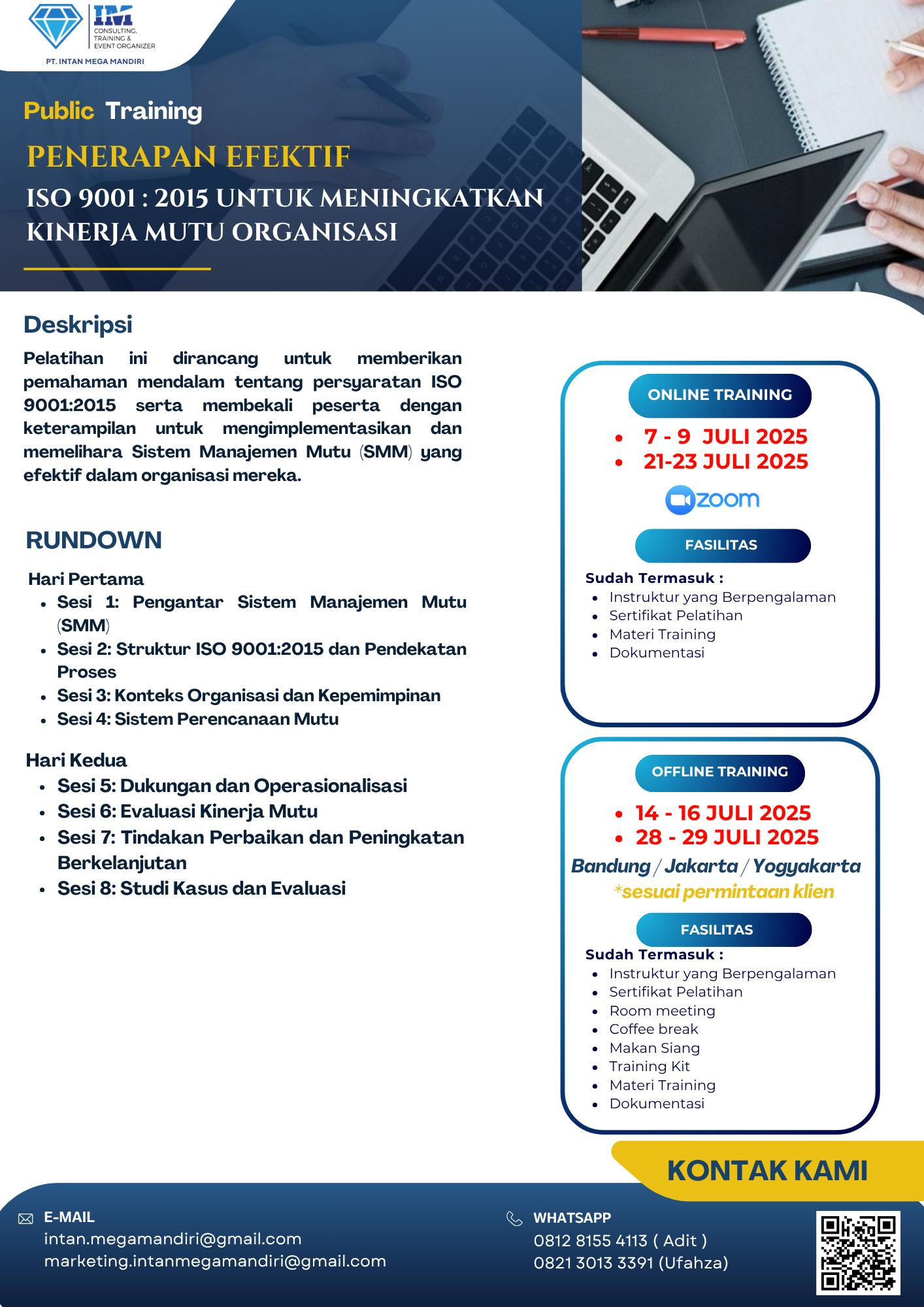 intan mega mandiri penyelenggara masa persiapan pensiun mpp sertifikasi pelatihan training lsp iso bnsp gathering outbond mice bandung jakarta