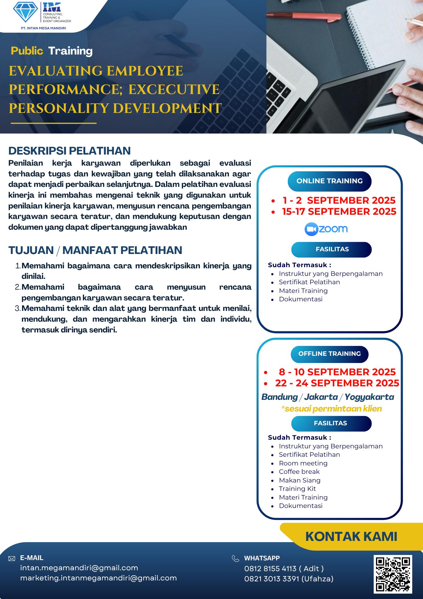 intan mega mandiri penyelenggara masa persiapan pensiun mpp sertifikasi pelatihan training lsp iso bnsp gathering outbond mice bandung jakarta