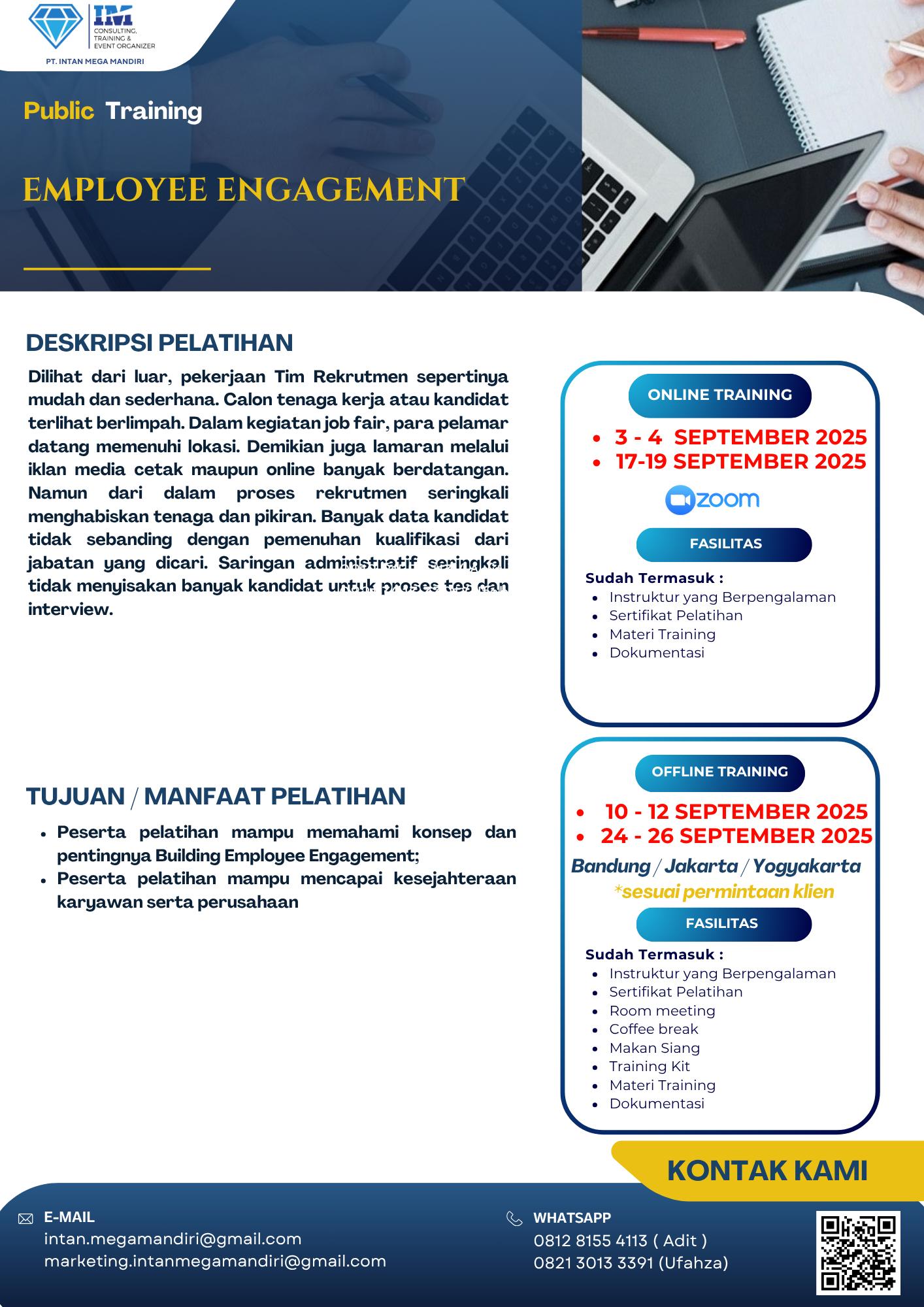 intan mega mandiri penyelenggara masa persiapan pensiun mpp sertifikasi pelatihan training lsp iso bnsp gathering outbond mice bandung jakarta