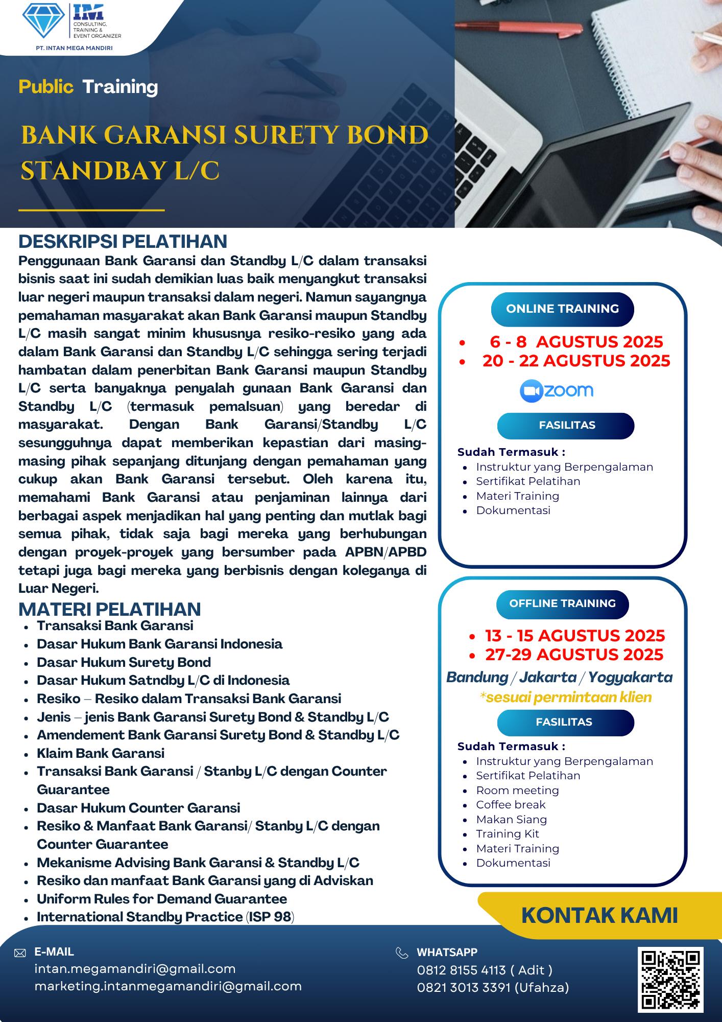 intan mega mandiri penyelenggara masa persiapan pensiun mpp sertifikasi pelatihan training lsp iso bnsp gathering outbond mice bandung jakarta