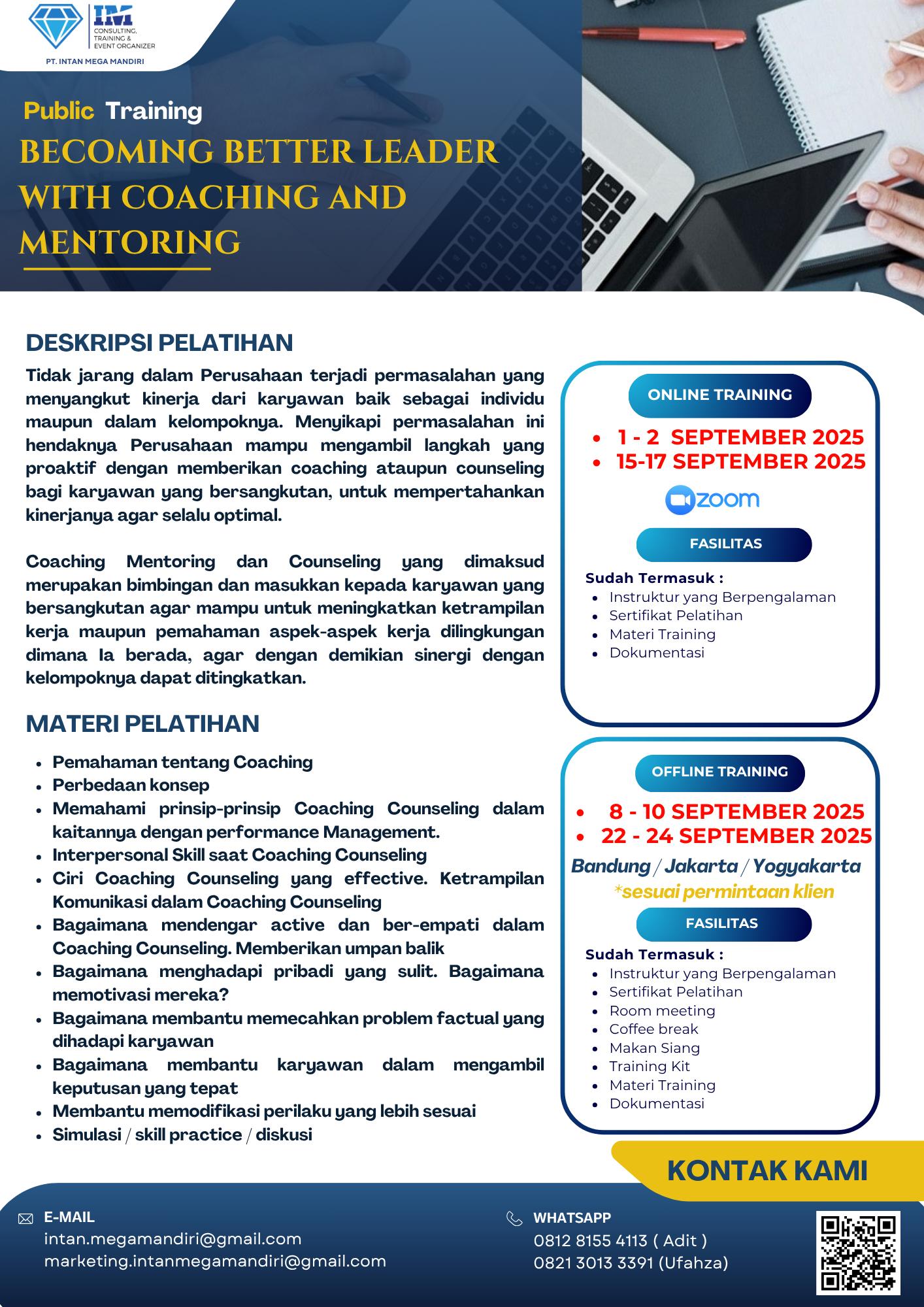 intan mega mandiri penyelenggara masa persiapan pensiun mpp sertifikasi pelatihan training lsp iso bnsp gathering outbond mice bandung jakarta